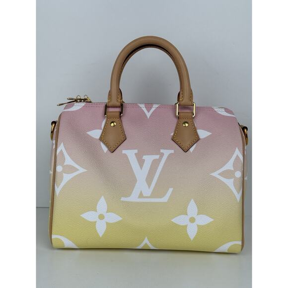 Louis Vuitton Monogram Giant By The Pool Speedy Bandouliere 25 Light Pink C-6 - Picture 4 of 16